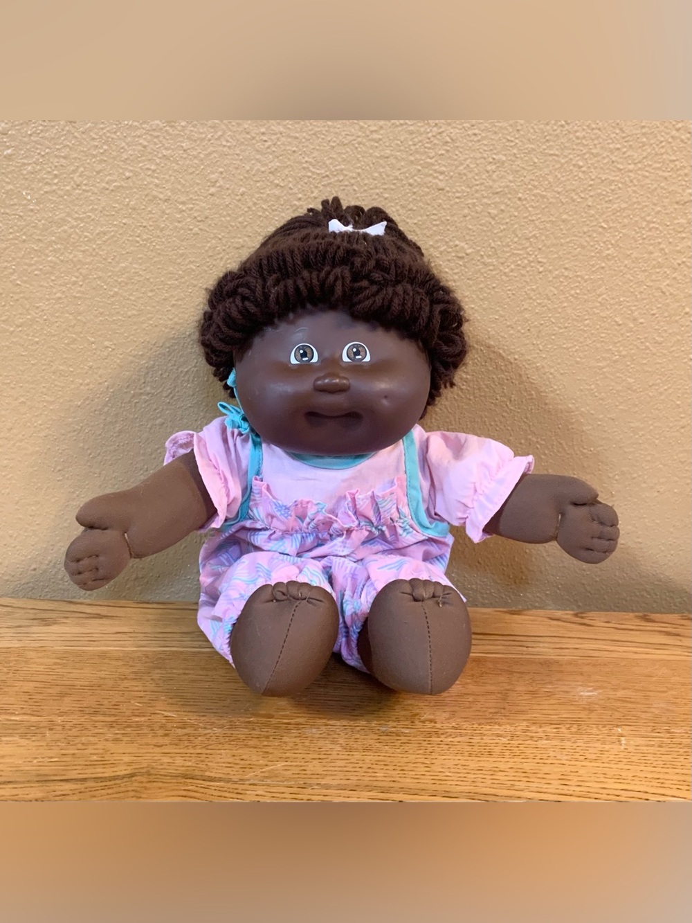 Vintage Cabbage Patch Kids Hasbro Toddler Doll AA Girl In Pink Romper
